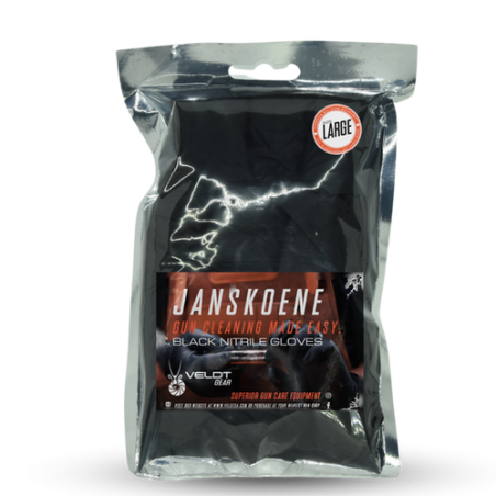 Black Veldt Janskoene nitrile gloves pair for gun cleaning protection