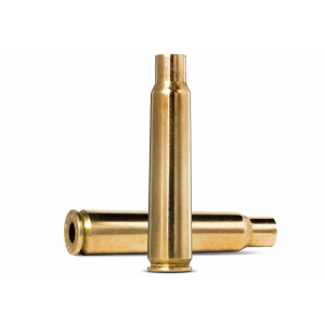 Box of Norma .243 Winchester reloading brass cases, 50 count