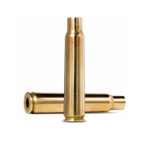 Box of Norma brass reloading cases for .308 Winchester cartridge