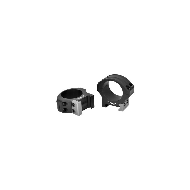 Warne HyperLite 30mm low matte scope rings with gray clamps