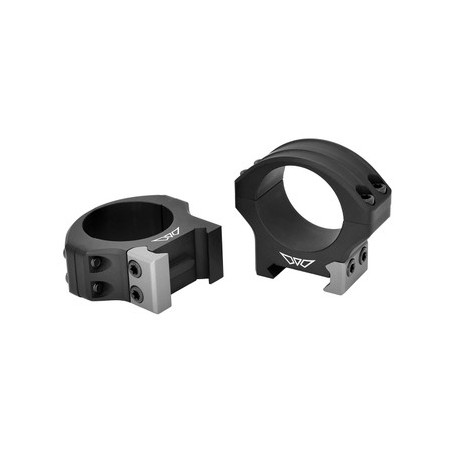 Warne HyperLite 30mm low matte scope rings with gray clamps