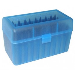 MTM AMMO BOX 50 Mium RIFLE FLIP-TOP Blue