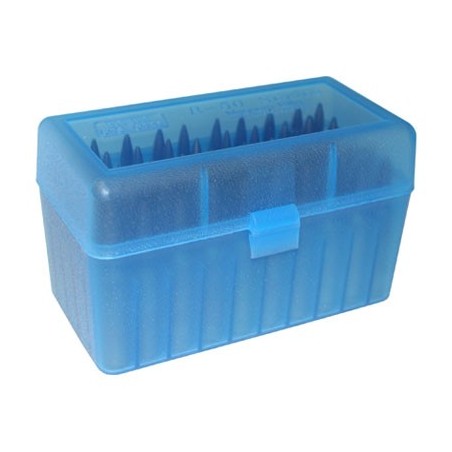 MTM AMMO BOX 50 Mium RIFLE FLIP-TOP Blue