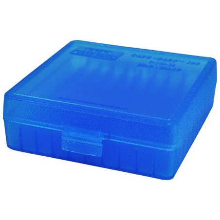 MTM Ammo Box 100 rd 9mmP/380ACP Blue
