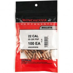 Winchester Bullets 55gr PSP 22 Cal x 100
