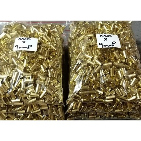 Mixed Brand 9mm Brass (1000) Once Fired and Cleaned