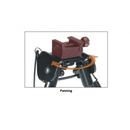 UTG Tactical OP Bipod, Rubber Feet, Center Height 6.1-7.9in