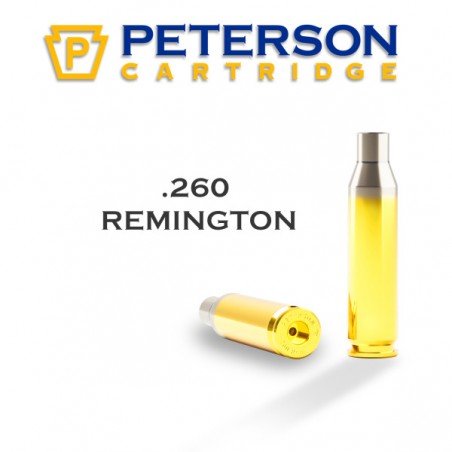 Peterson 260 Rem (LRP) Brass Cartridge Cases (50)