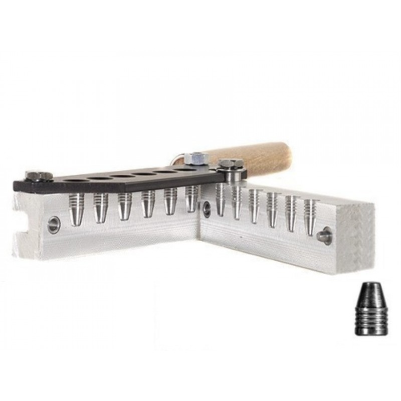 Lee Six Cavity Bullet Mold produces a .312 diameter 155 grain round nose bullet suitable for cartridges like 7.62 x 39.