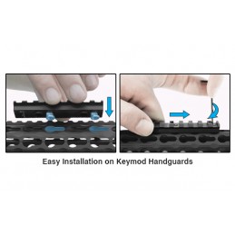UTG PRO KEYMOD 4-Slot Picatinny Rail Section, Black
