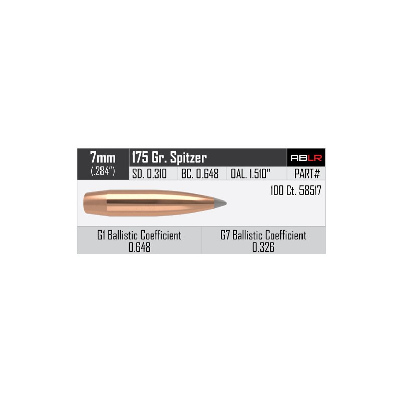 AccuBond® LR 7mm 175 Grain Bullet (100ct)