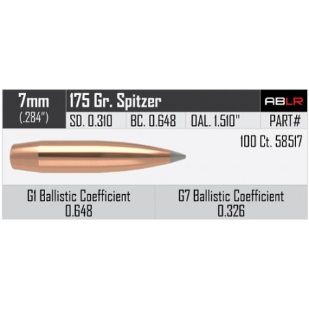 AccuBond® LR 7mm 175 Grain Bullet (100ct)