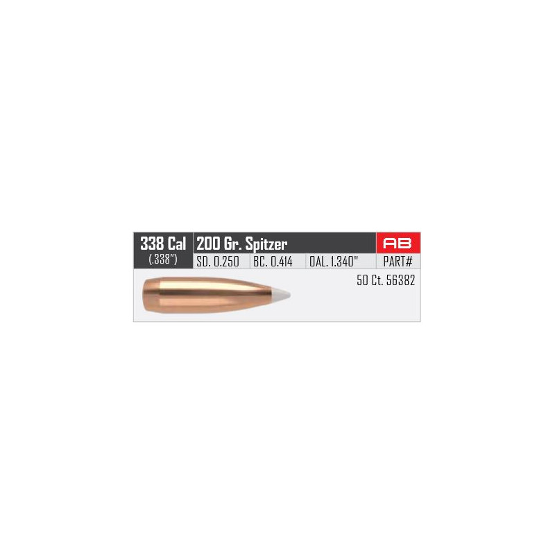 Nosler 200gr Accubond .338 (50)