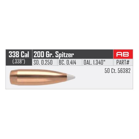 Nosler 200gr Accubond .338 (50)
