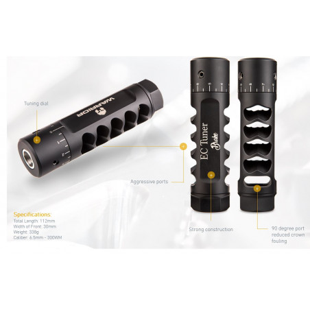 EC Tuner 5 Port Brake (M18x1 Thread) for 6.5 to 30 Cal