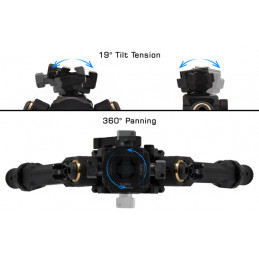 UTG PRO TBNR Bipod, 7-9in Center Height, Picatinny