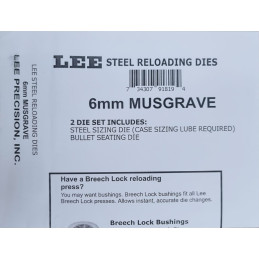 Lee 2-Die Set 6mm Musgrave
