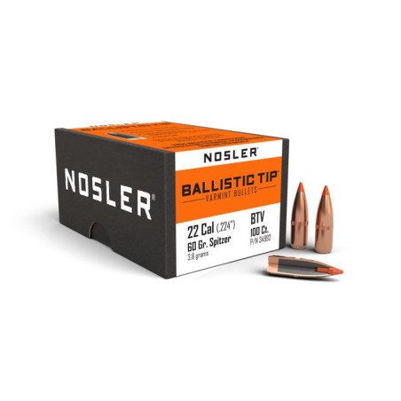 Nosler 60gr Ballistic Varmint Tip 22Cal  (100pack)
