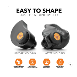 Decibullz Custom Molded Percussive Shooting Filter Earplugs