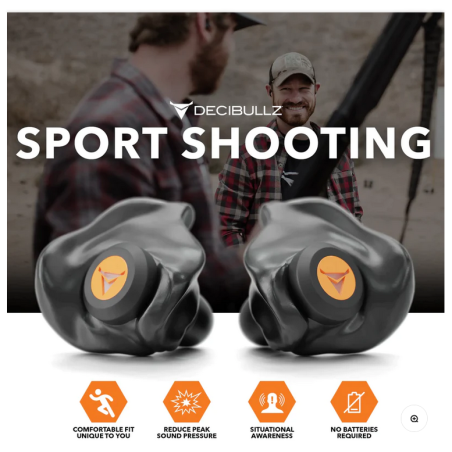 Decibullz Custom Molded Percussive Shooting Filter Earplugs