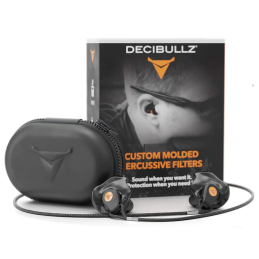 Decibullz Custom Molded Percussive Shooting Filter Earplugs