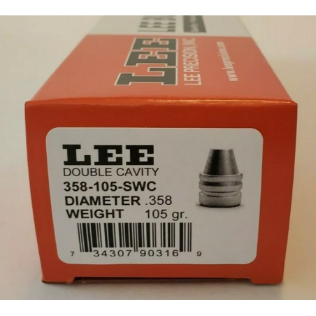 LEE 2-Cavity Bullet Mold 358-105-SWC