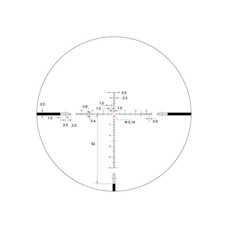 Arken EPL4 4-16×44 FFP MOA VHR Illuminated Reticle with Zero Stop – 30mm Tube
