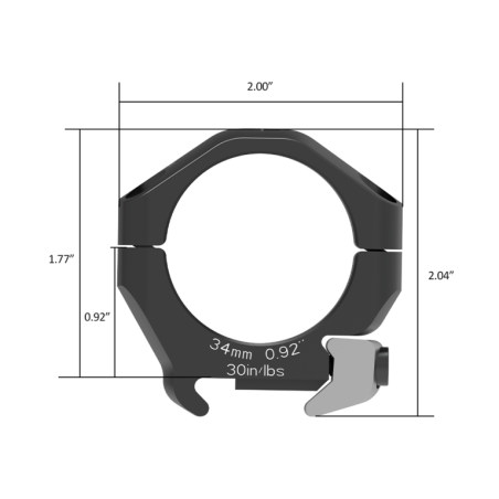 Arken 34mm Low HALO Ti Titanium Scope Rings