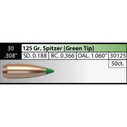 Nosler 125gr .30 Cal Ballistic Tip Hunting (50)