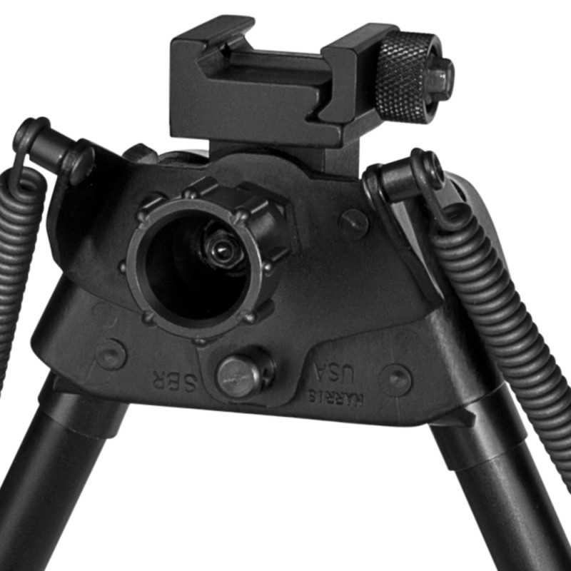 Harris BRP Bipod Pic Mount - Smooth Leg -Swivel - 6" to 9" Black