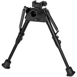 Harris BRP Bipod Pic Mount - Smooth Leg -Swivel - 6" to 9" Black