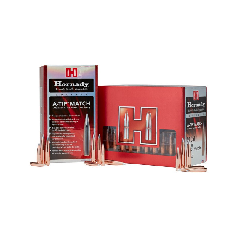 Hornady 76gr 22cal/224 A‑Tip Match Bullets (100)