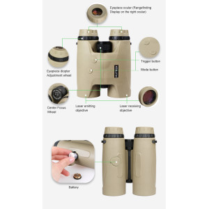 NUTREK 1800M Binoculars Rangefinder