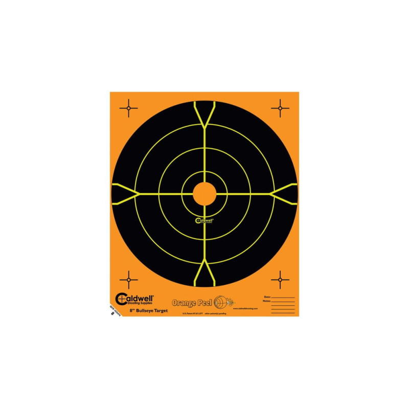 Caldwell Orange Peel 8" Bullseye Targets - 5 Sheets