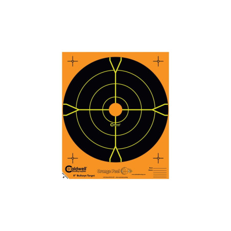Caldwell Orange Peel 8" Bullseye Targets - 5 Sheets