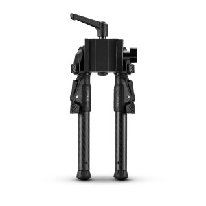 MDT GRND-POD carbon fiber bipod mounted on rifle for shooting support - 2