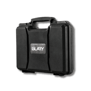 Glary black PP foam single handgun case with TSA locks