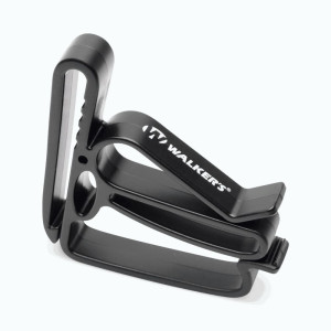 Walker's belt clip holder for carrying ear muffs and shooting gear