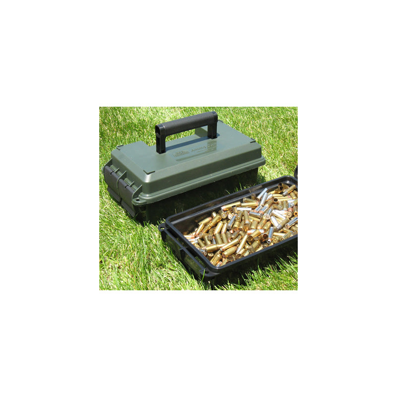 MTM Case-Gard green plastic 30 caliber short ammo can with dual latches - 2