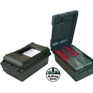 MTM Case-Gard green plastic 30 caliber short ammo can with dual latches - 4