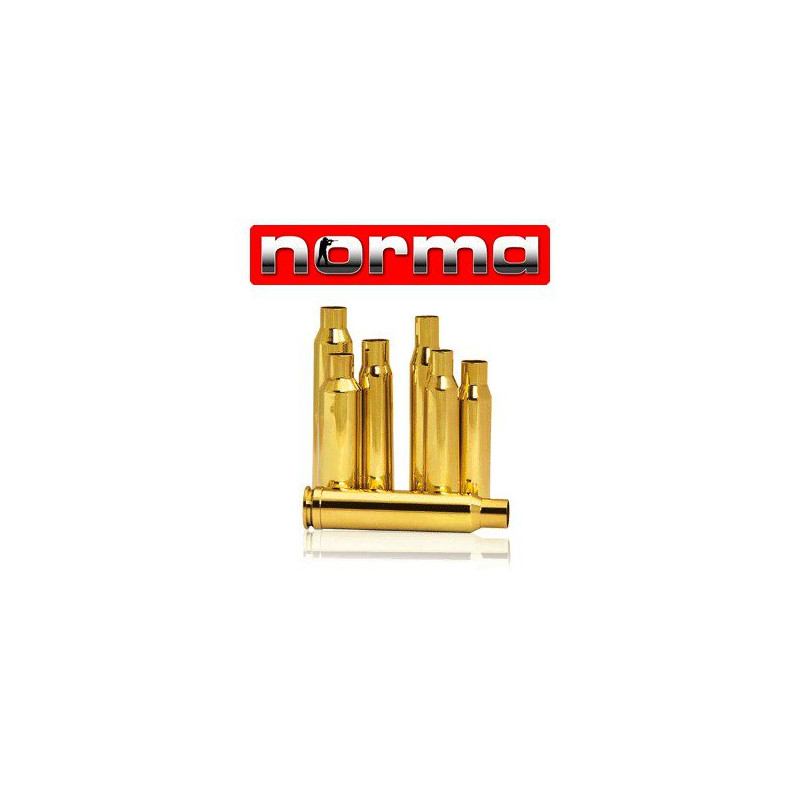 Box of Norma 6mm Dasher brass reloading cases, pack of 50