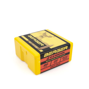 Berger 25 Caliber 115 Grain VLD Hunting rifle bullet box and projectile - 4