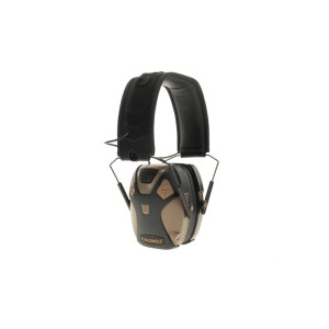 Caldwell E-Max Pro FDE electronic hearing protection earmuffs for shooting range