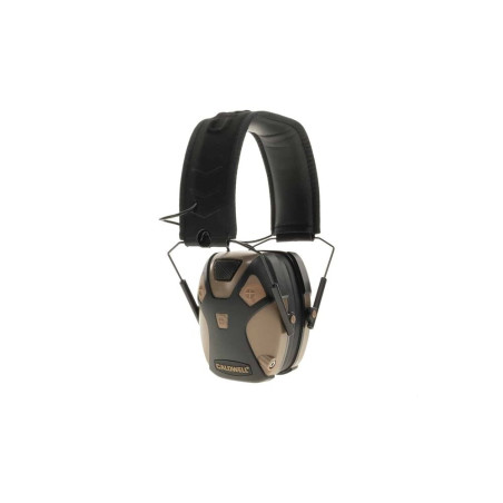 Caldwell E-Max Pro FDE electronic hearing protection earmuffs for shooting range