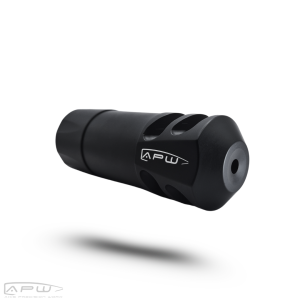 APW PRS Warbird compact stainless steel competition suppressor .243 caliber - 3